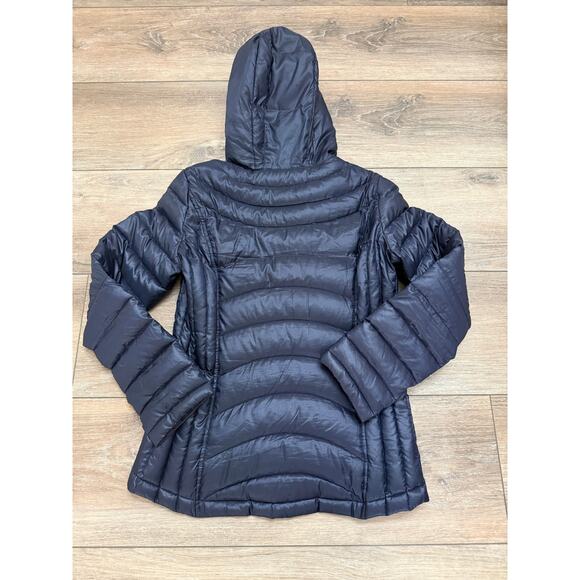 Andrew Marc Jacket Womens Small Blue Premium Down Quilted Puffer Packable Hooded - Picture 9 of 9